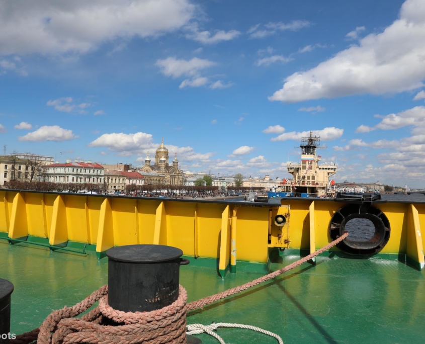Blick vom Schiff auf Sankt Petersburg