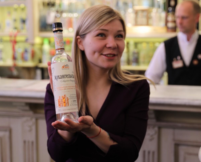 Wodka-Präsentation im Wodka Museum