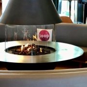 Kamin mit loop-Kissen in Andermatt
