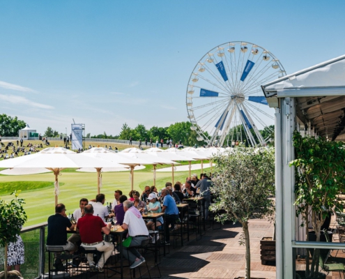 VIP-Lounge am 18. Grün der Porsche European Open
